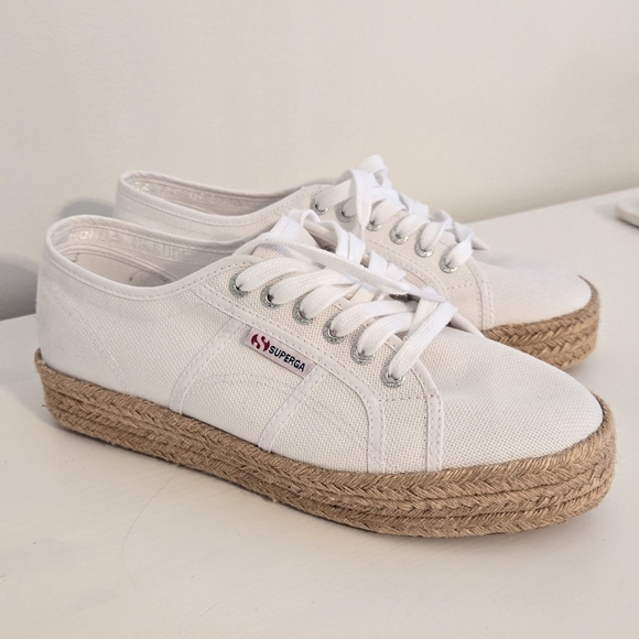 Superga Shoes - New Superga Jute Platform shoes size 11